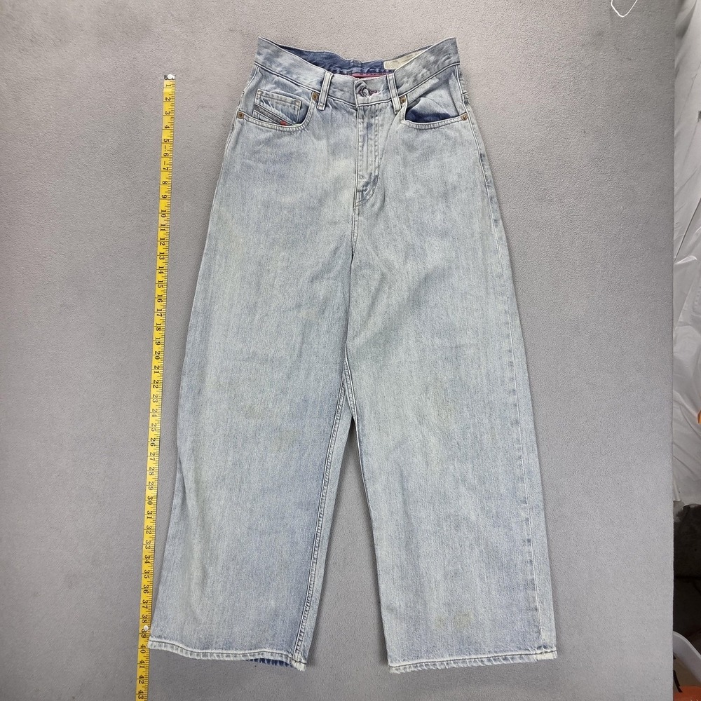 Diesel Jeans Womens 27 Ary Altered Hem Baggy Wide Leg Y2K Skater Hip‎ Hop 084FC